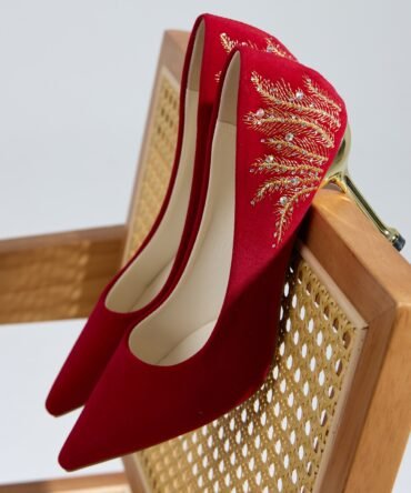 Ella Elegant Red Pointed Heels