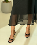 Nancy Refined Black Glamour High Heel Sandals