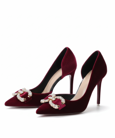 Mrs. Chic Velvet Crystal Shoes